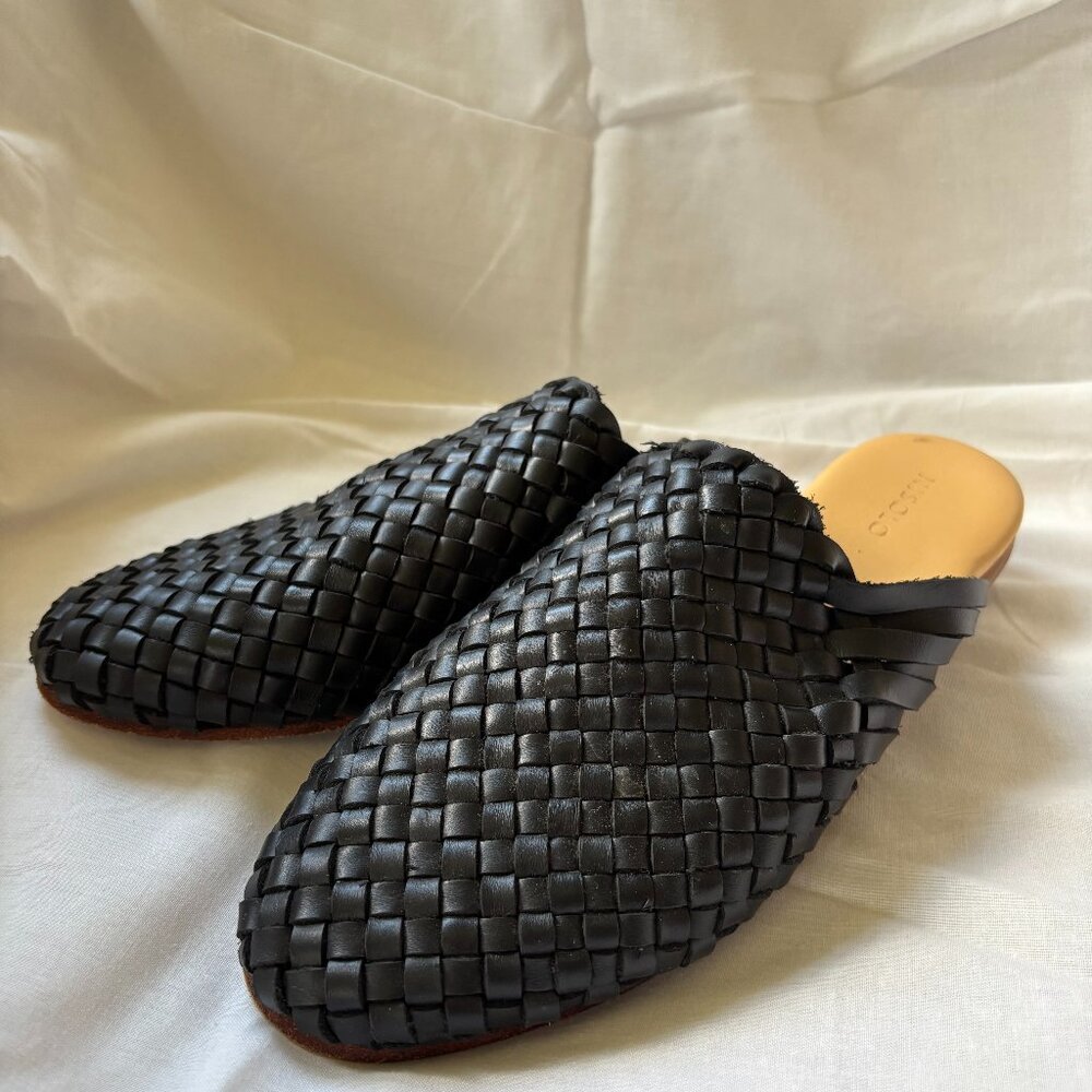 Nisolo Go-To Woven Flats Black Women's Size 7